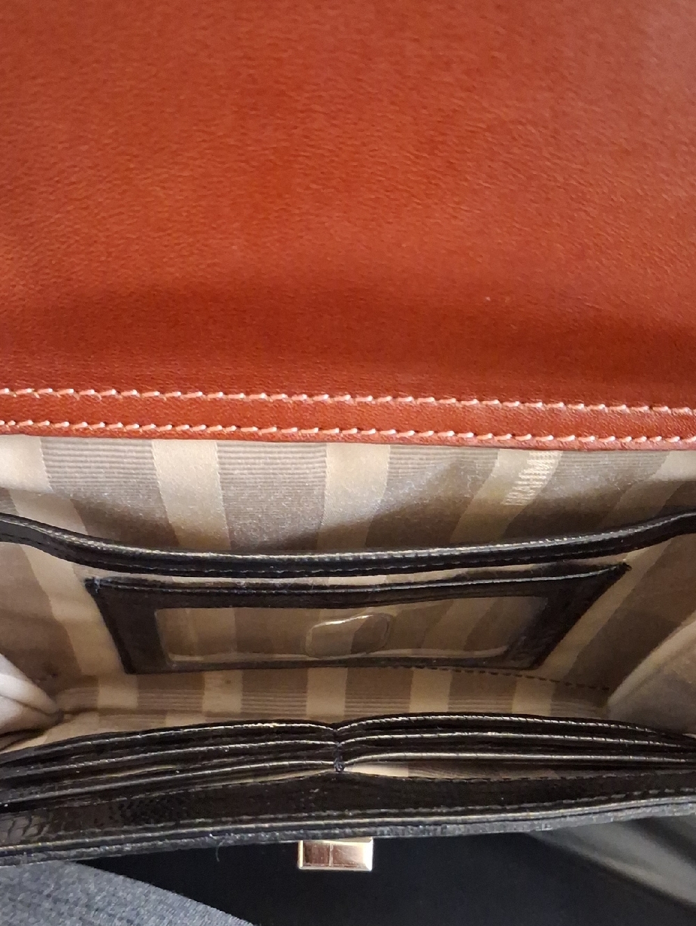 Brahmin Mimosa Crossbody - Black, Gray & Brown - Picture 5 of 7